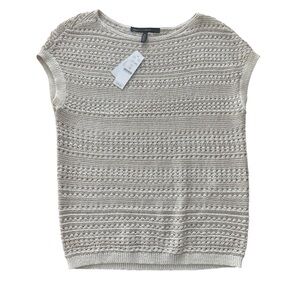 NWT WHBM White House Black Market badge sparkly knit top